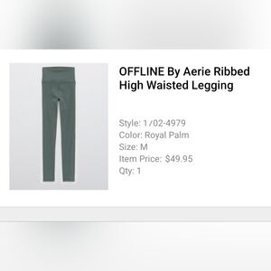 Aerie Offline Ribbed High Wasted Leggings